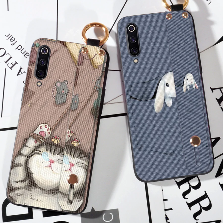 Чехол из ТПУ с кошачьим кроликом для xiaomi mi 8 9 A2 A1 redmi note 7 6 5 pro K20 pro Чехол милый мультяшный браслет мягкий силиконовый корпус