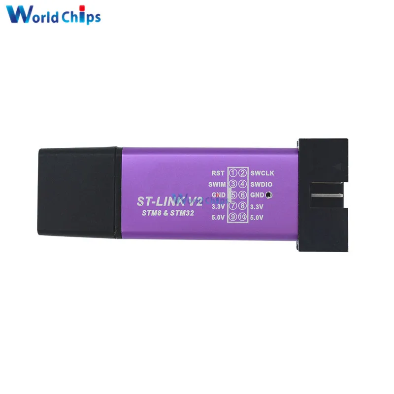 Diymore 1 шт. ST LINK Stlink ST-Link V2 Mini STM8 STM32 симулятор скачать программист Программирование с крышкой DuPont кабель