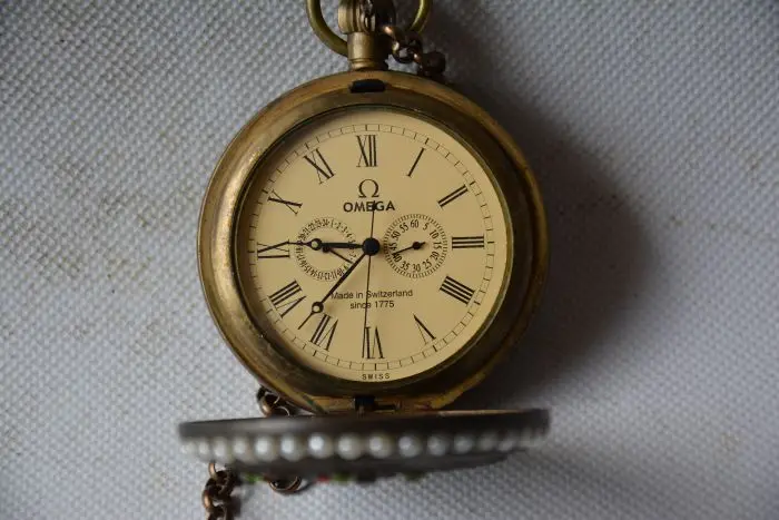 Редкие часы из Королевского латунного стекла старой династии Цин Механические