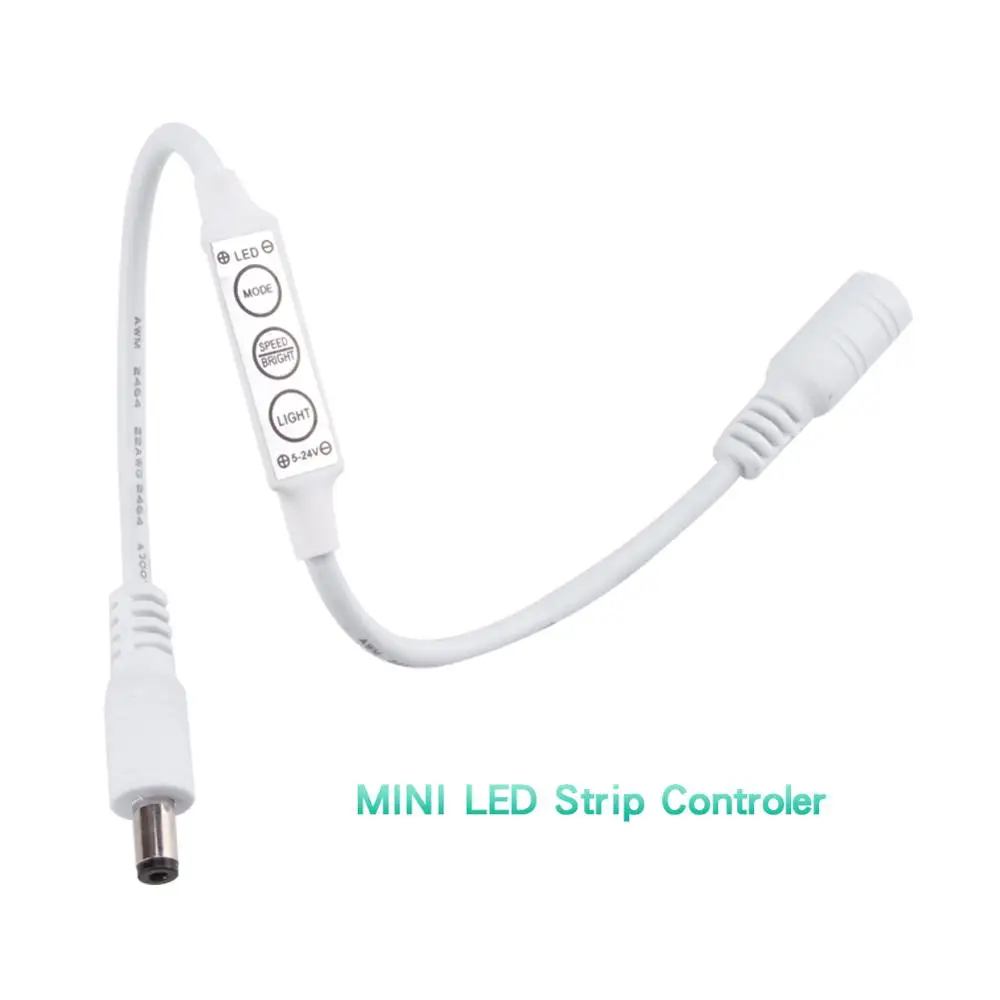 Контроллер светодиодной ленты мини 3 ключа LED RGB контроллер одноцветная