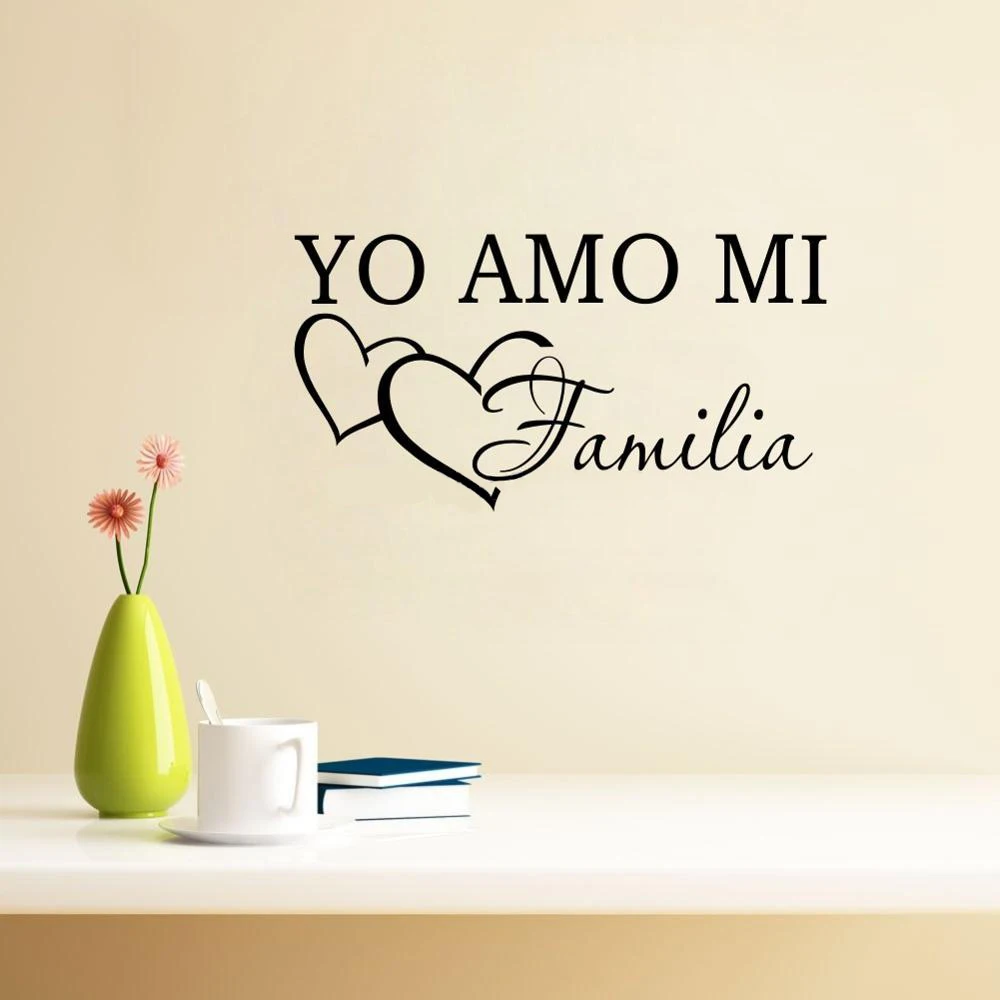 Новые обои Yo Amo Mi Familia испанская виниловая наклейка на стену любовь цитаты семья