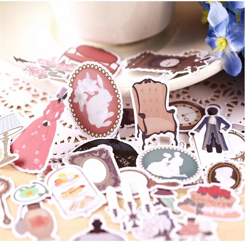 38 шт. декоративные наклейки для скрапбукинга в европейском стиле|self-made stickers|stickers