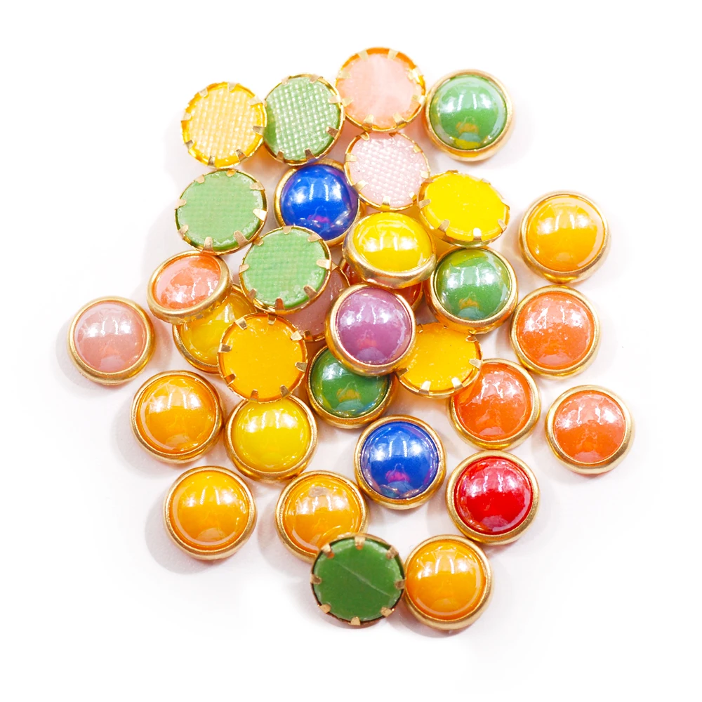 6 мм смешанные цвета металлическая аппликация керамические стразы полимерная