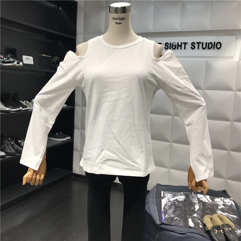 ALPHALMODA 2018 осенне зимняя Женская приталенная куртка Футболки с открытыми плечами