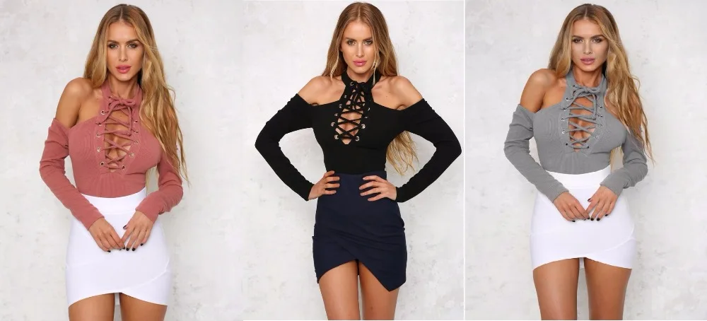 Женское трикотажное боди черное облегающее с вырезом на плечах и открытой спиной