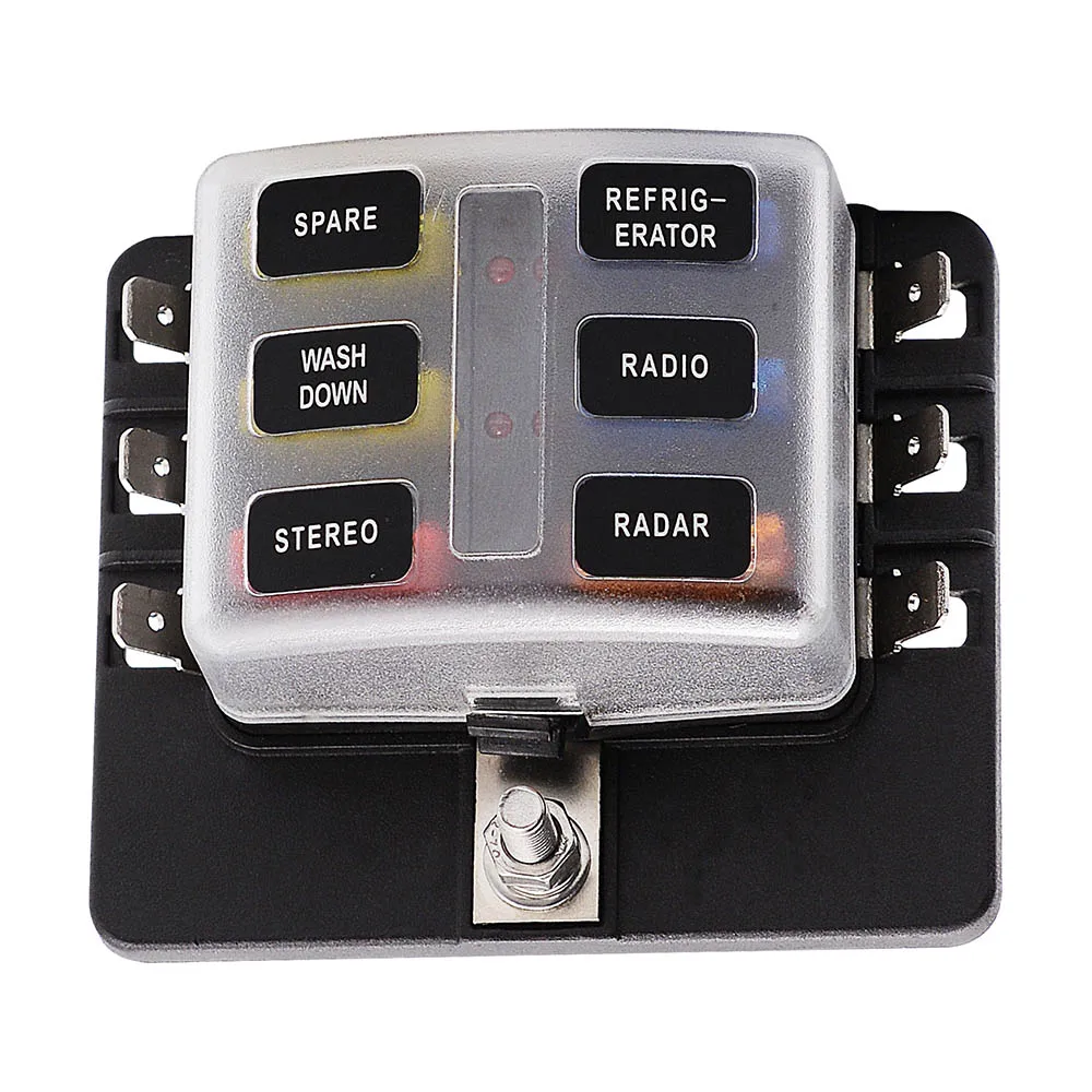 Блок предохранителей для автомобиля лодки морского тройника 12 В 24 В|fuse box holder|blade