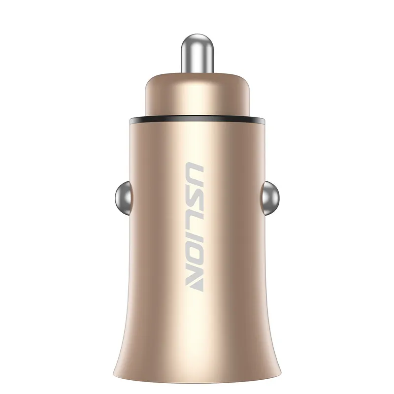 Gold Universal Автомобильное зарядное устройство USLION 3.1A 5 в с двумя USB для samsung S9 S8 Plus Note 9 8 для Xiaomi Dual Fast универсальное для iPhone XS MAX XR X 7 Plus - Тип штекера: Gold Universal