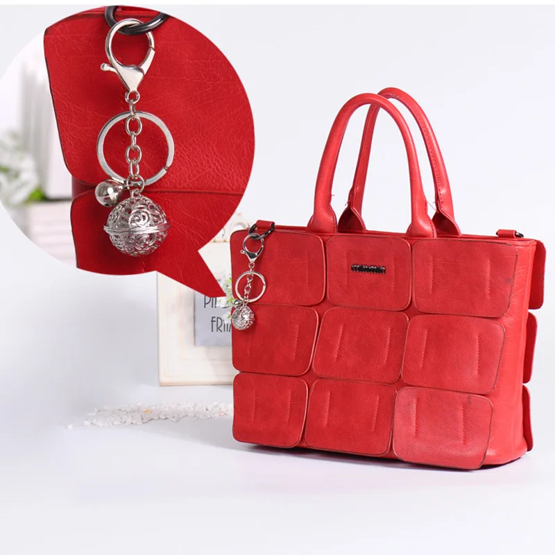 Винтаж полые Белл цепочка для ключей Мода Monchichi порте скрипичный ключ цинковый