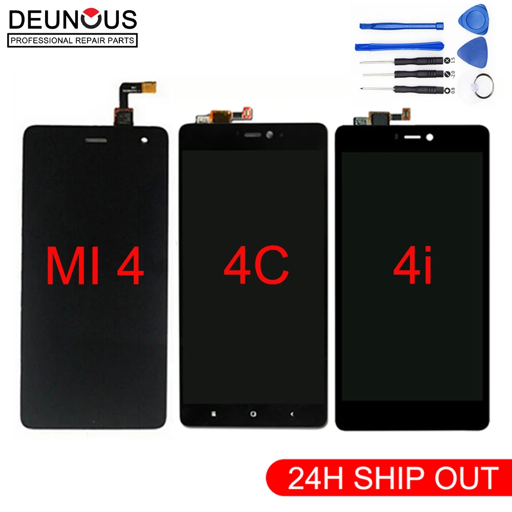 ЖК дисплей с рамкой для XIAOMI Mi4 Новый сенсорный экран Xiaomi Mi4C Mi 4 4C 4i Mi4i Замена