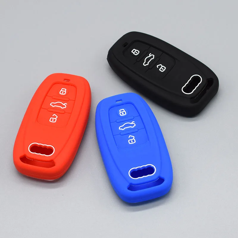 Защитный чехол для ключа Audi B6 B7 B8 A4 A5 A6 A7 A8 Q5 Q7 R8 TT S5 S6 S7 S8 SQ5 RS5|key audi q7|audi tt key casesilicone cover