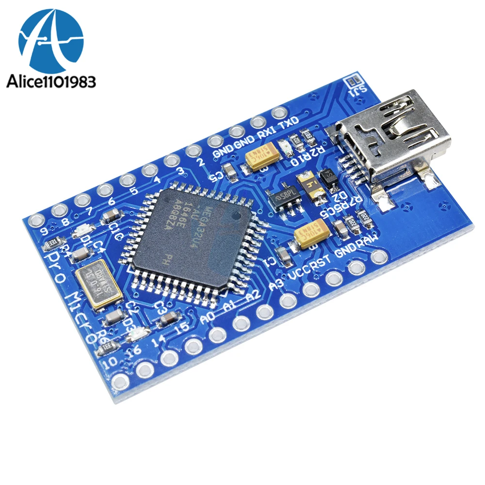 Pro Micro плата для Arduino 5 В 16 МГц сменный Модуль ATmega328 Mini USB регулятор напряжения