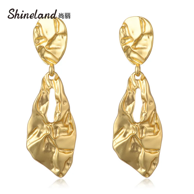 

Shineland New Women's Trendy Drop Earrings Shiny Vintage Earrings trendy Brico Trendy Statement Wholesale jewelry