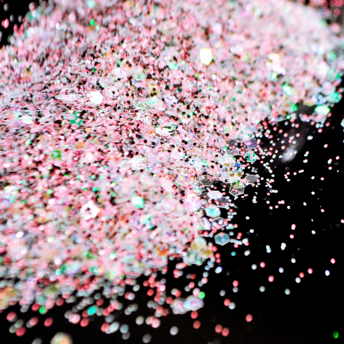 Радужный Белый Розовый Черный лак для ногтей Блестящий блестящий порошок блеск