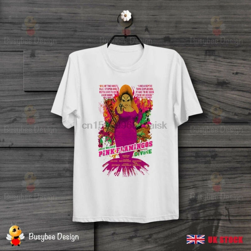 Розовый фламинго 70s фильм Divine Comedy QUEEN DREAMLAND унисекс футболка B153|Мужские футболки| |