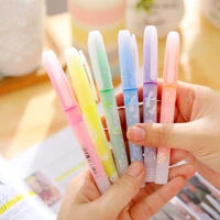 6 colors set kawaii cute south korea fluorescent pen fragrance highlighter creative key marker pens student stationery gifts