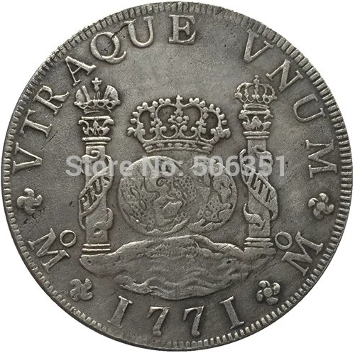 1765 1771 5 монет Мехико MF 8 REALES копия монет|Безвалютные монеты| |