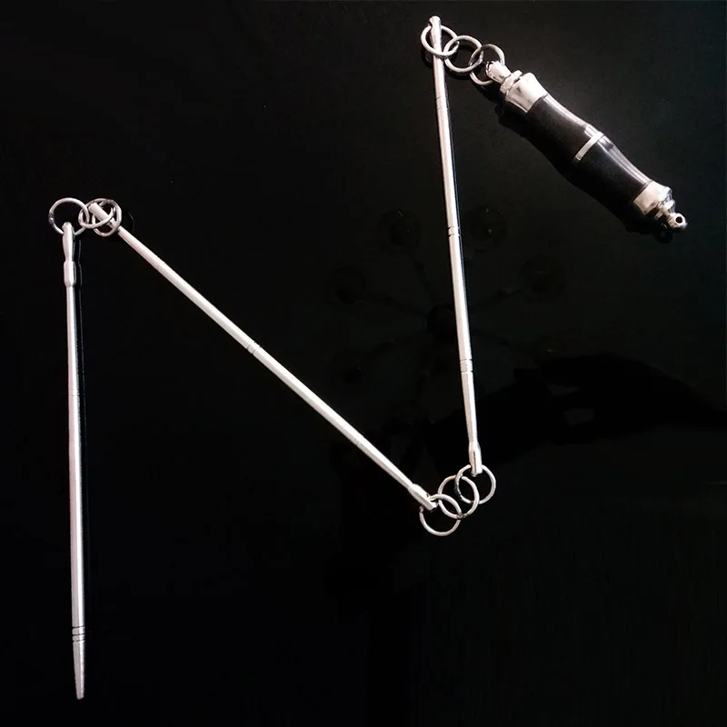 

Three-Section Whip Stainless Steel Ebony Handle Martial Arts Instruments Wushu Complimentary Perform Practice