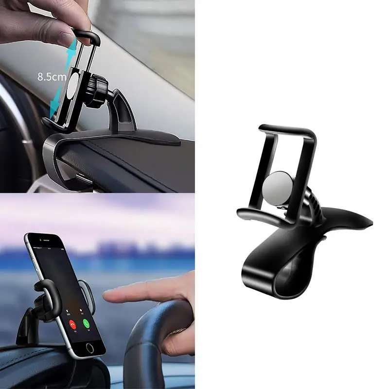 Car Dashboard Phone Holder 360 Degree Adjustable Universal Cell Mount Stand Easy Clip GPS Display Bracket Accessories Gift | Автомобили и