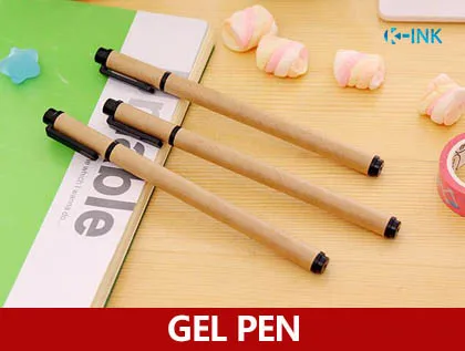 

50 шт./лот 0,5 мм крафт переработанная гелевая ручка, Экологичная крафт-бумага школьная офисная гелевая ручка