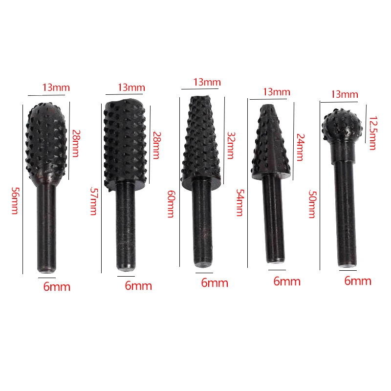 

10 Pcs Woodworking Electric Rotary File Wood Carving Root Milling Tool Grinding Head Set TSH Shop