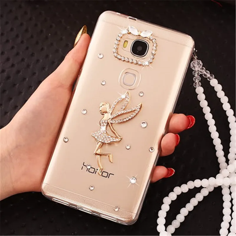 Роскошный чехол Byuoo с кристаллами и бриллиантами для Huawei P10 P8 P9 Lite Mate 9 GR510 lite Honor 20 pro