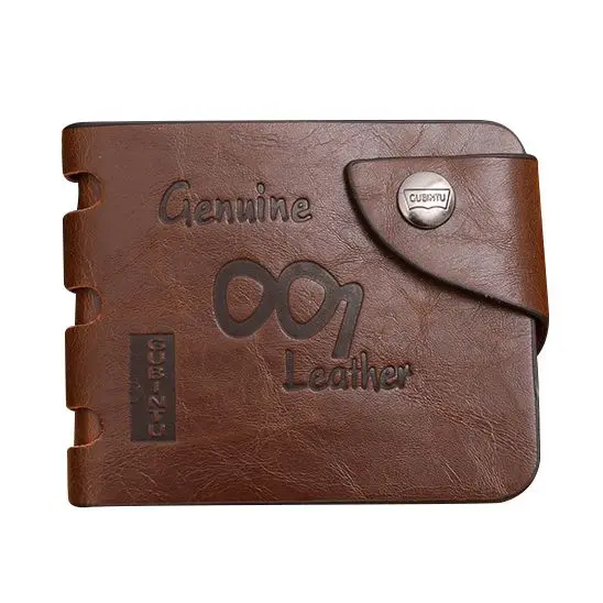 FGGS-GUBINTU 1 coffee leather man retro creative wallet short paragraph Oblique buckle with hole hunter 12*10*1.8cm |