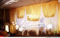 lastest wedding backdrops with luxurious gold swag for wedding decorations 3m6m with sequin