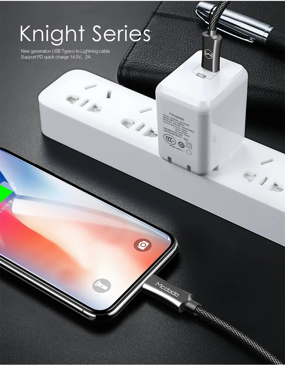 Mcdodo 18 Вт PD Быстрый зарядный кабель для iPhone XS Max XR X 8 Plus iPad type C для Lightning Кабель USB C Macbook зарядный кабель