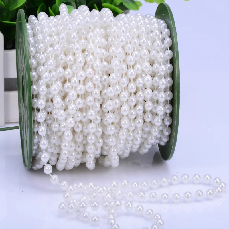 4 мм круглые бусины хлопковый шнур 40 м пластиковые искусственные жемчужины