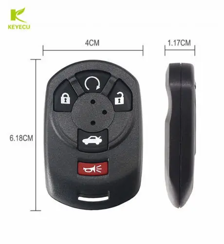 Запасной корпус для дистанционного ключа KEYECU чехол Cadillac STS 2005-2007-M3N65981403 2 шт. |