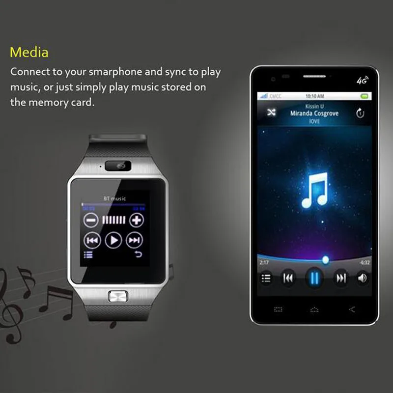 Bluetooth Android Смарт часы телефон Поддержка sim карта TF DZ09 Smartwatch циферблат вызова