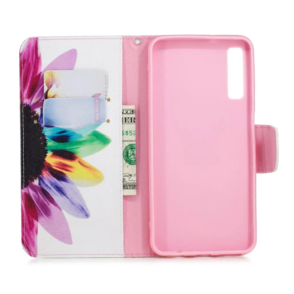 Flip Case for Samsung Galaxy A7 2018 SM-A750F/DS SM-A750F SM-A750FN Phone Leather Cover A750 A750F/DS A750F A750FN Painted | Мобильные