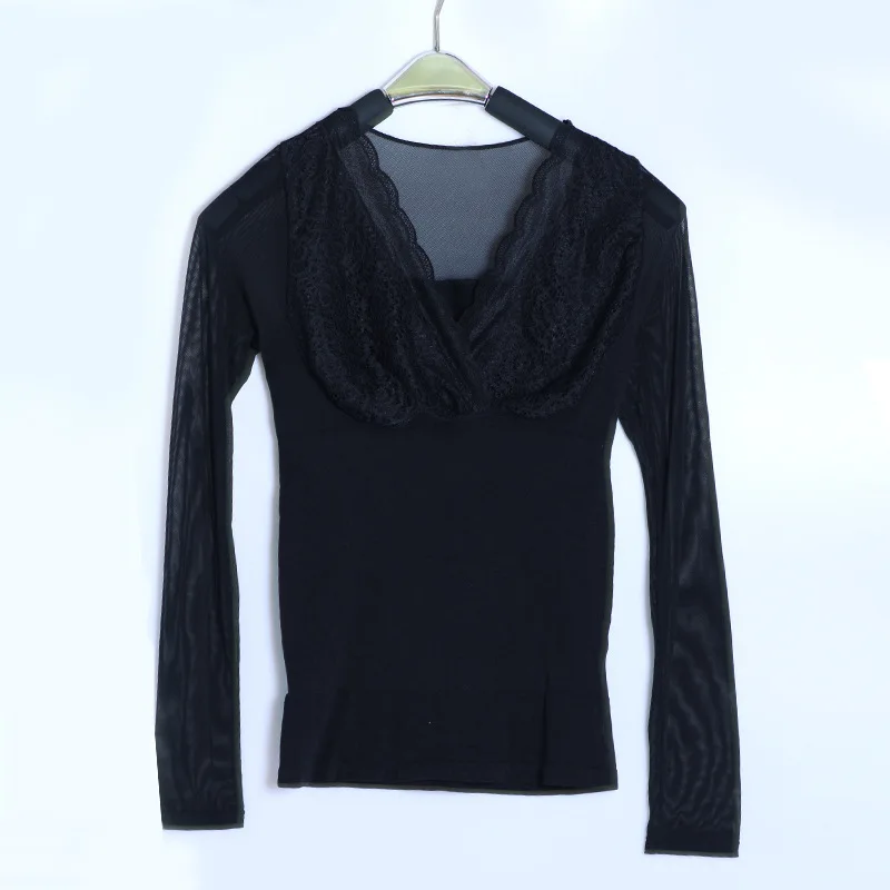 Женское термобелье горячая Распродажа пикантные топы с V образным вырезом и