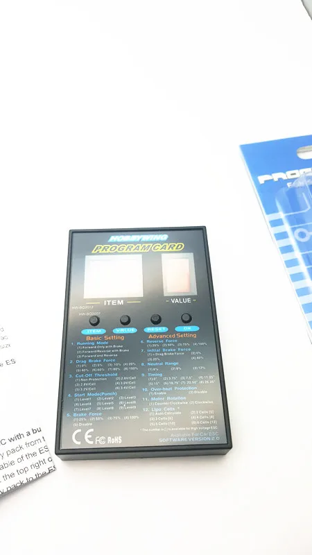 Новая автомобильная карта Hobbywing RC светодиодный программный ящик 2C 86020010