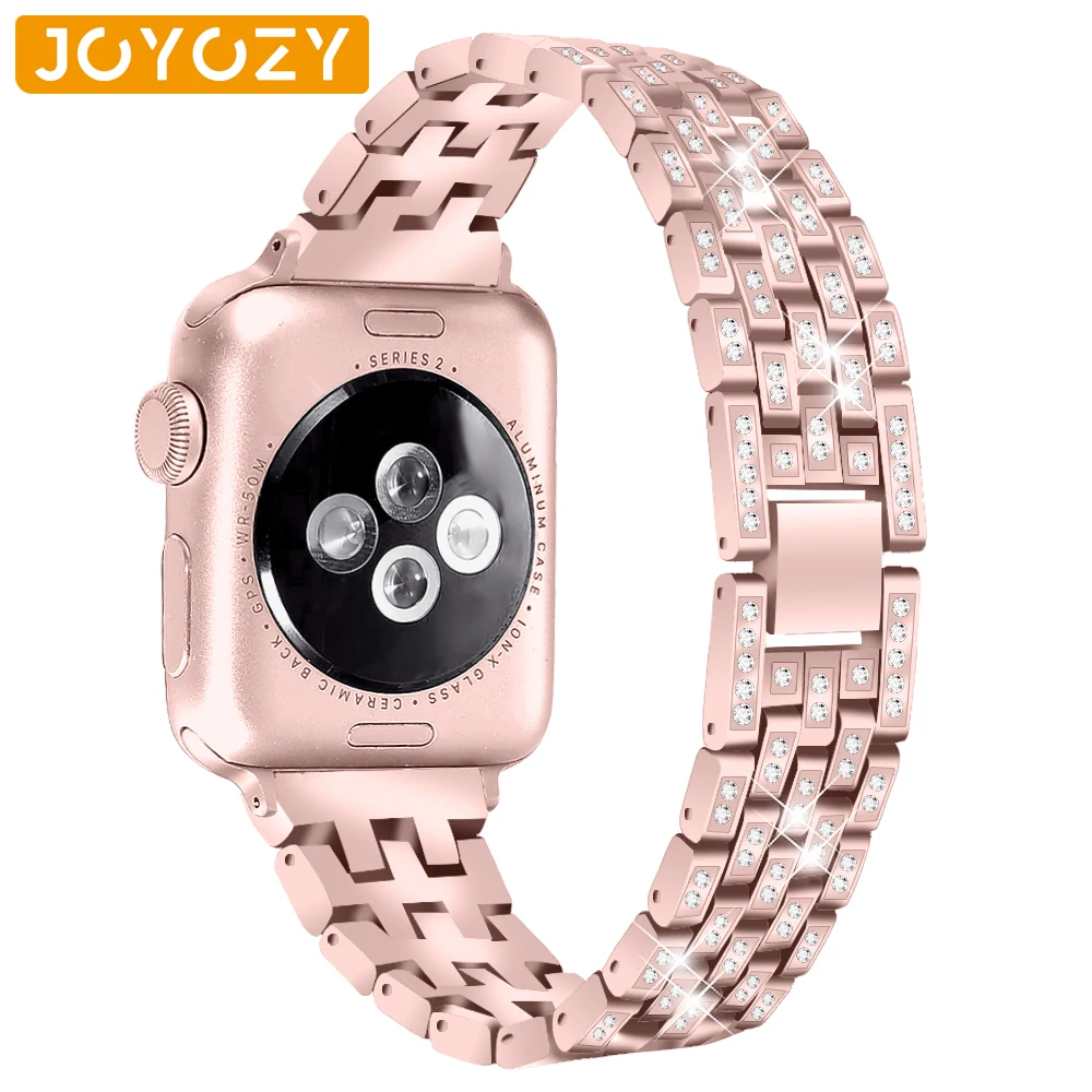 JOYOZY женский браслет для Apple Watch 38 мм/40 мм регулируемый ремешок из нержавеющей стали для iwatch серии 4 5 3 2 1