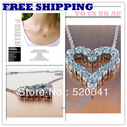Женский кулон из серебра 925 пробы с покрытием белого золота|pendants for women|gold diamond