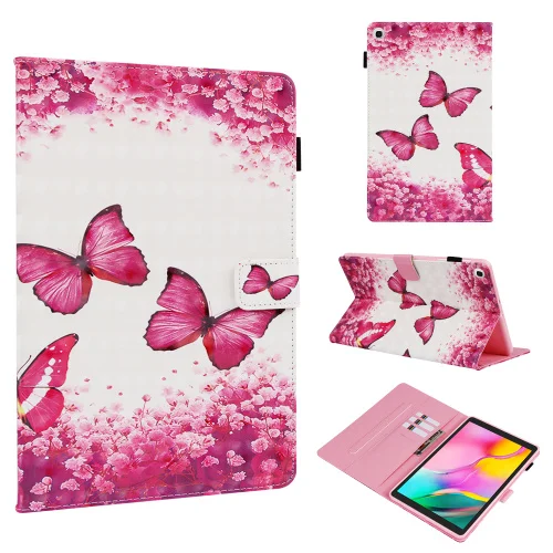 HYYGEDeal Colorful Flowers Flip PU Wallet ID Card Stand Tablet case cover for Samsung Galaxy Tab A 10.1 T510 T515 2019 | Компьютеры и