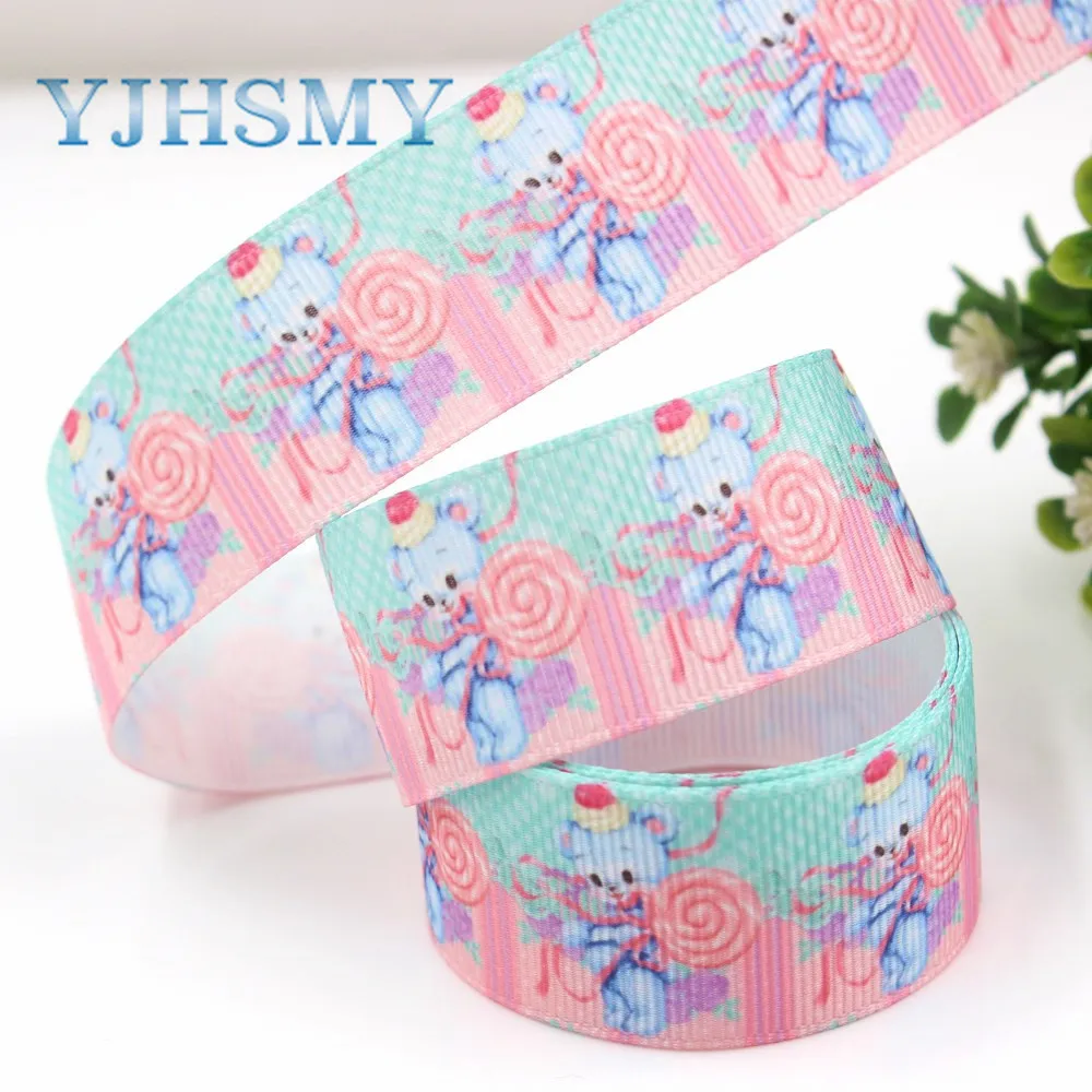 YJHSMY G-181017-1405 25 мм 10 ярдов маленькие животные ленты термопечать grosgrain сделай сам
