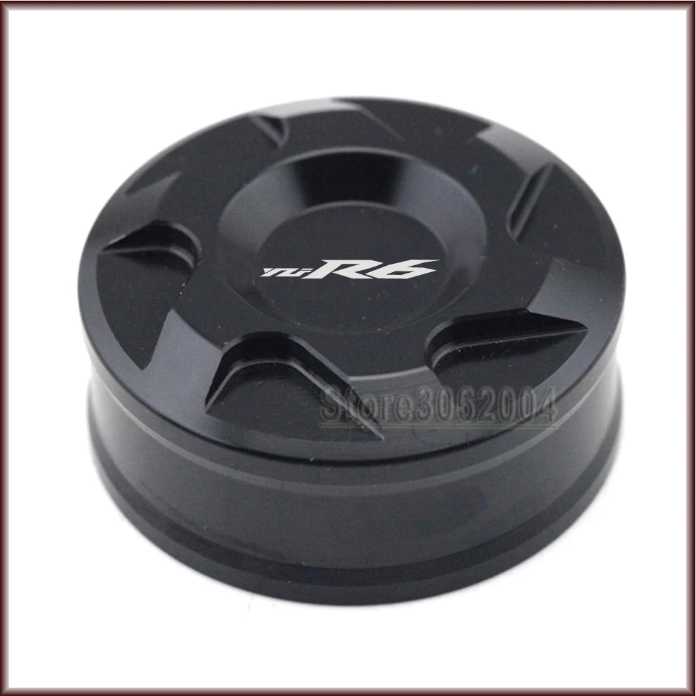 

For YAMAHA YZF R6 YZFR6 YZF-R6 1999-2004 Motorcycle Accessories Aluminum Rear Brake Fluid Reservoir Cover Cap Red/Blue/Gold CNC