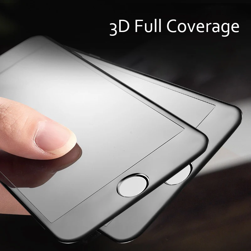 Полное покрытие Стекло Экран гвардии Плёнки для iPhone 7 8x6 6 S плюс 5 5S SE мягкие черный