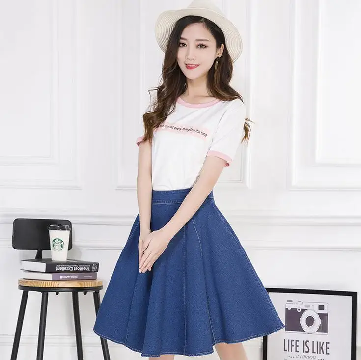 Женская юбка с подкладкой на весну и лето|line skirt|denim skirtdenim skirt fashion |