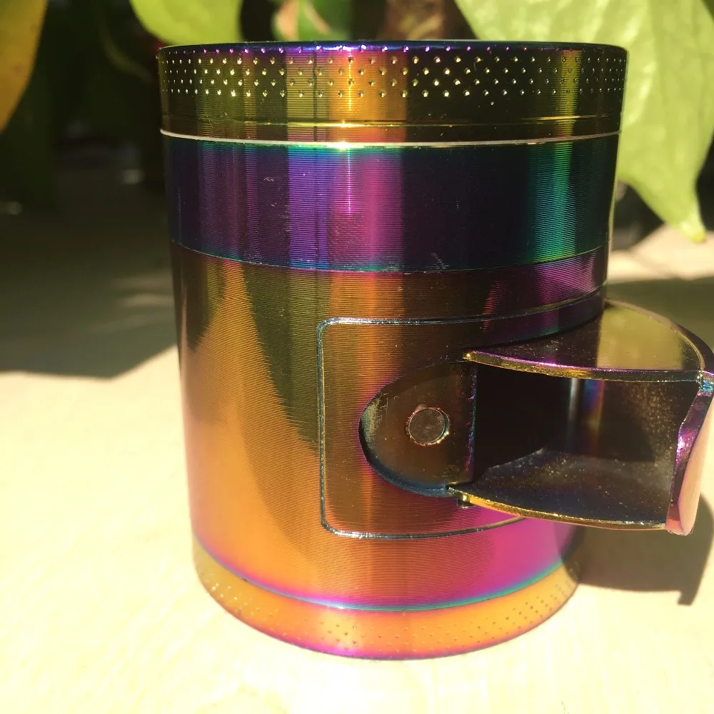 4layers55mm цинковый Металл Радужная специя табачная травяная мясорубка для