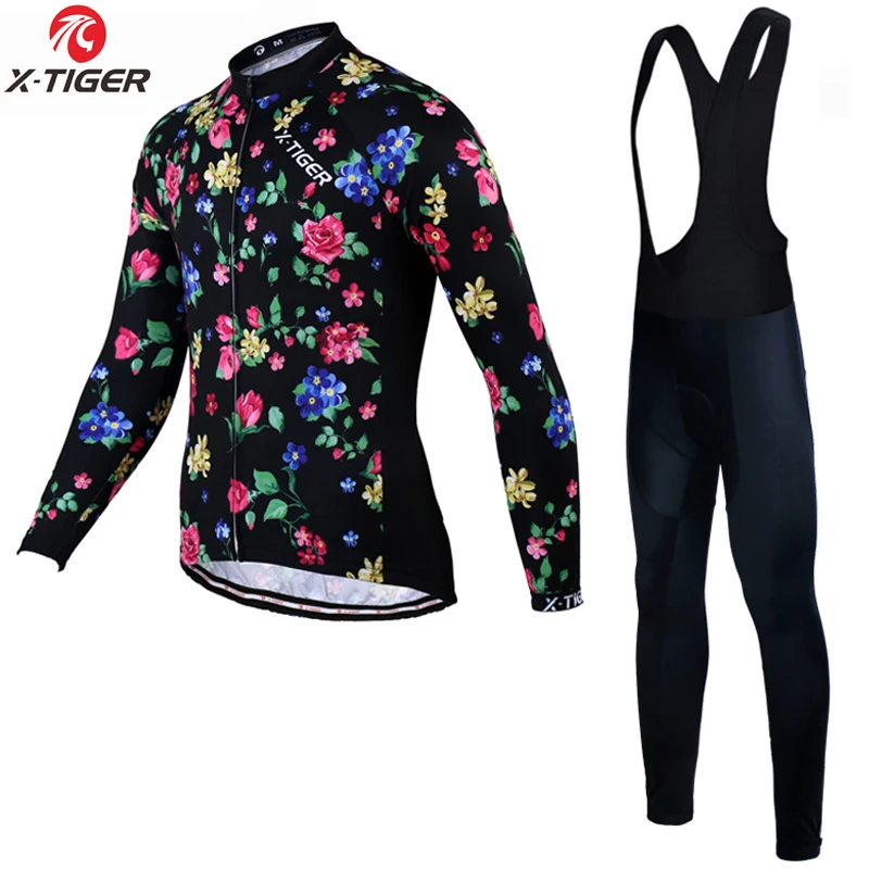 X Tiger весенний комплект для велоспорта с длинным рукавом Ropa Ciclismo одежда горного