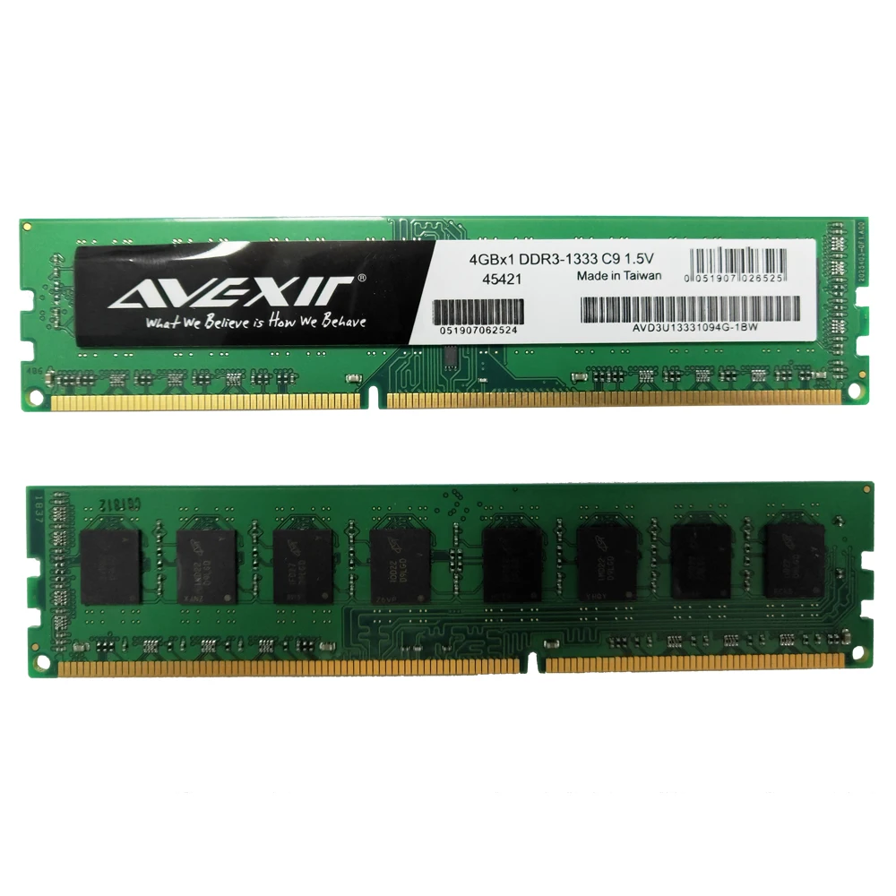 AVEXIR Оперативная память DDR3 4 GB/8 GB памяти частота 1333/1600 MHz 1 5 V рабочего Тип