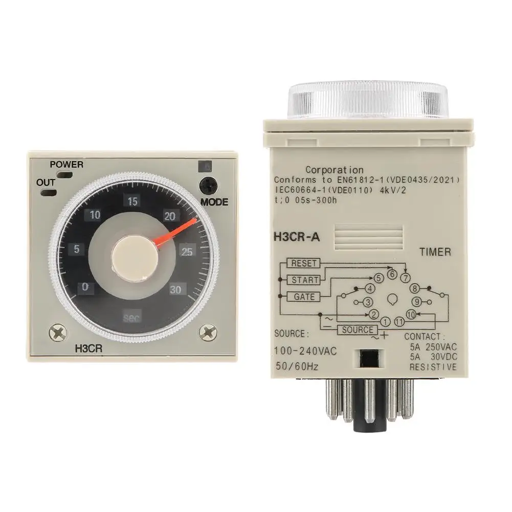 H3CR-A реле таймера задержки 0,5 S-300 H Ручка управления реле времени 11-Pin AC100-240V DC100-125V горячая распродажа