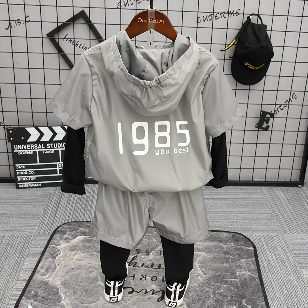 Korean Fashion Children Clothing Boys Tracksuits Toddler Casual Sport Sets Baby Boy Sweatpants Jog Pants Letter Printed Clothes |