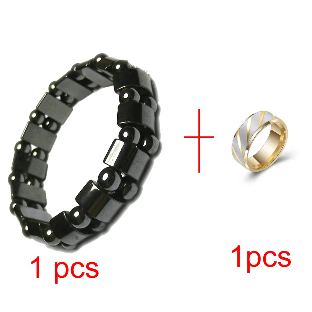 1 Bracelet and gold Фитнес-браслет для потери веса биомагнитное магнитное кольцо Здоровый Уход на запястье продукты для похудения черный камень тонкие браслеты - Цвет: 1 Bracelet and gold