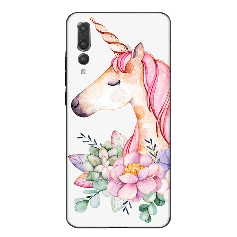 Силиконовый ТПУ чехол с Фламинго цветочным узором для huawei P8 P9 P10 P20 Lite Mini Pro P Smart