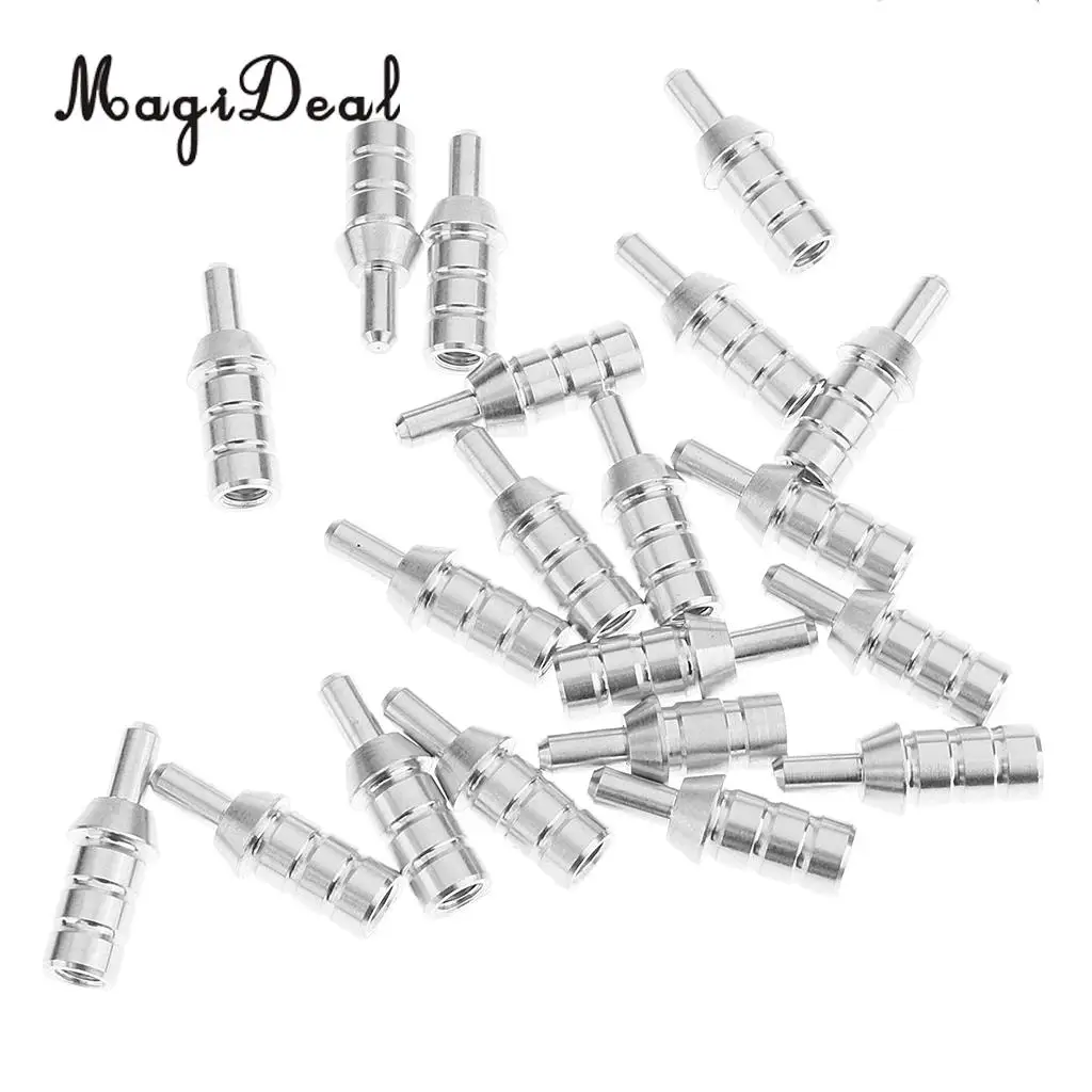 

MagiDeal 20 Pieces Archery Arrow Nock Pins for Inner Diameter 6.2mm Arrow Shaft Can Screw Arrow Weights at Tail Protect Arrows