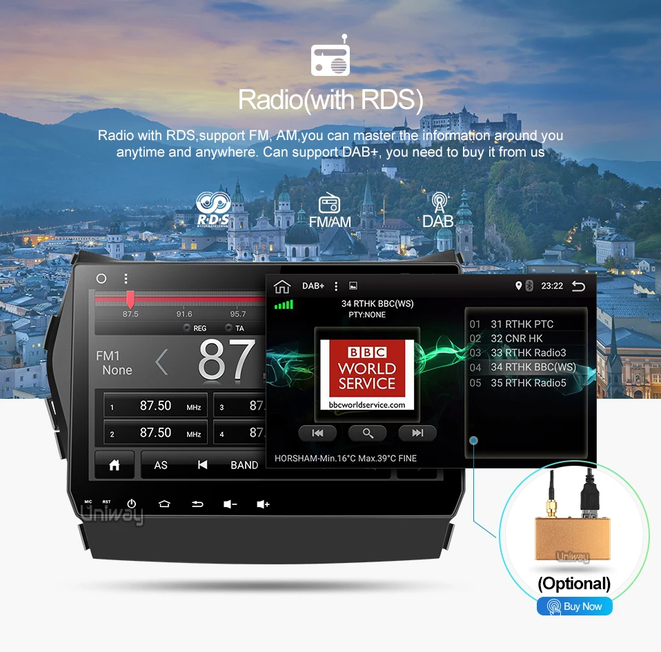 Uniway AIX459071 ips android 9,0 автомобильный dvd для hyundai IX45 Santa fe 2013 автомобильный радиоприемник стерео автомобильный dvd плеер с навигацией плеер gps